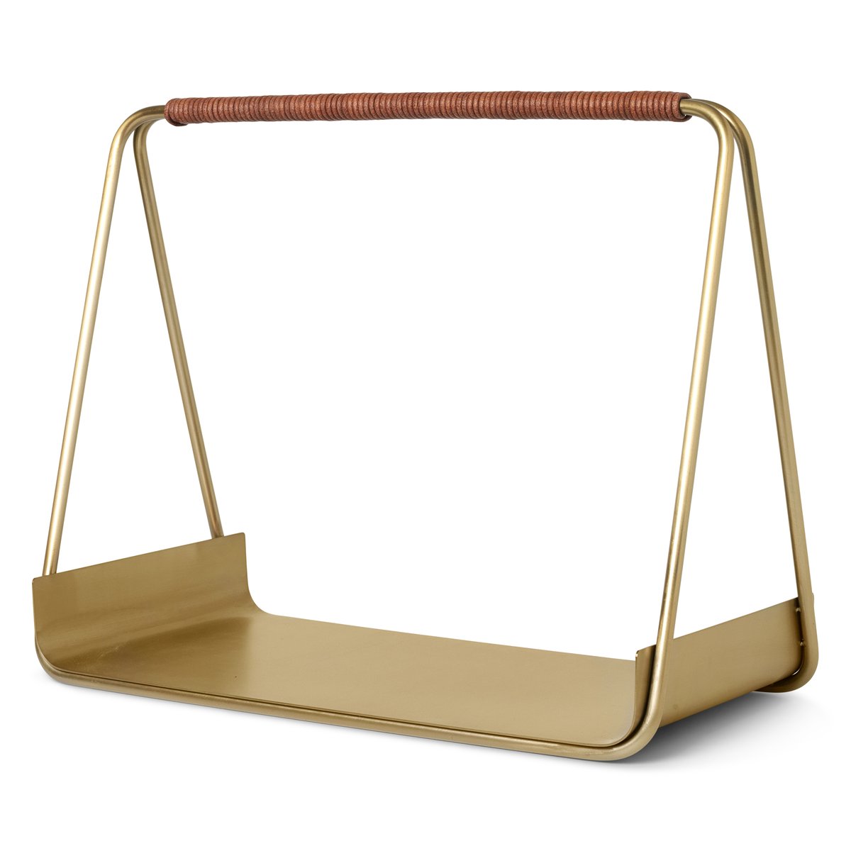 ferm LIVING Port firewood basket brass