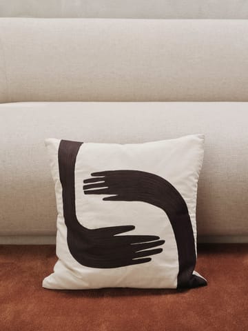 Pose cushion 50x50 cm - Coffee-undyed - ferm LIVING