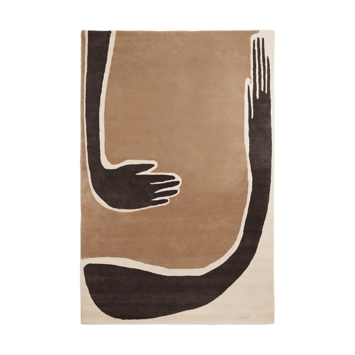 ferm LIVING Pose rug Coffee-off white, 200x300 cm