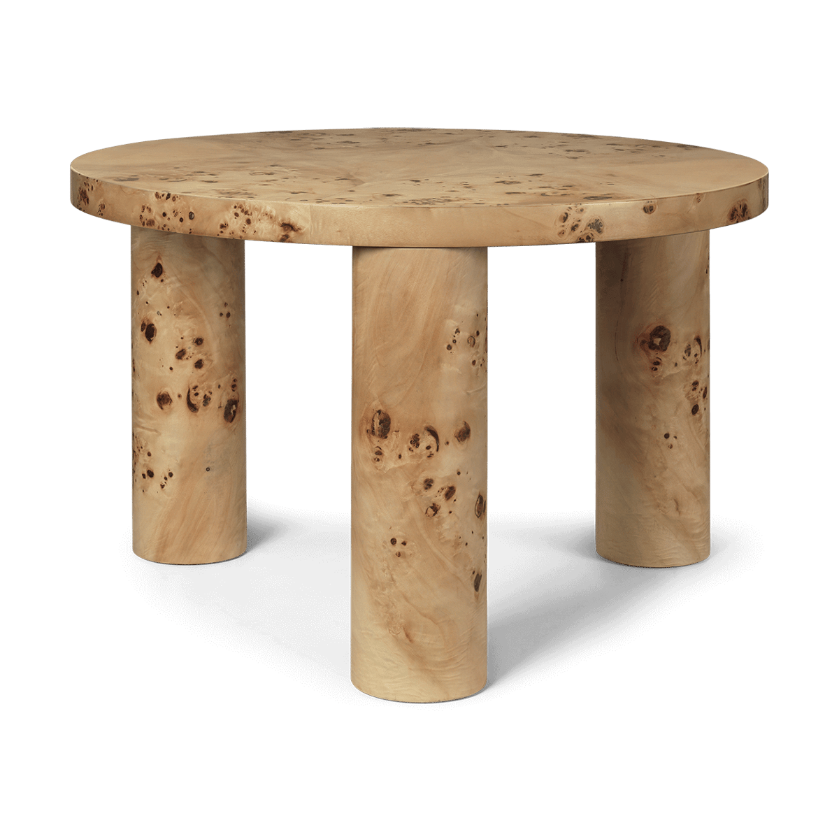 ferm LIVING Post coffee table small 65 cm Burl veneer