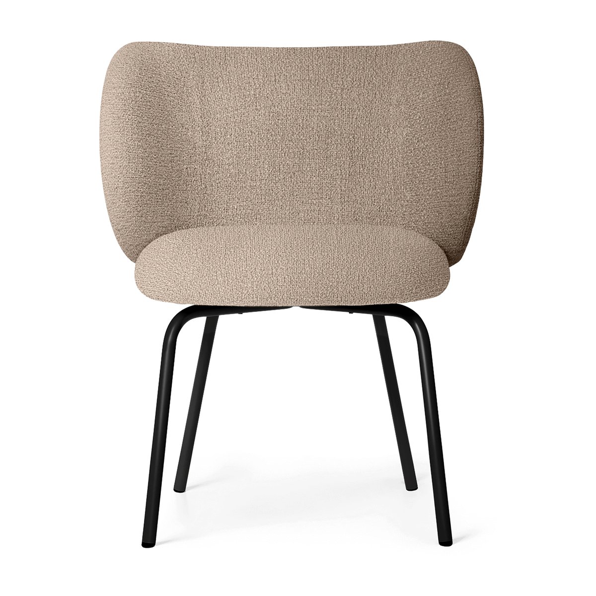 ferm LIVING Rico dining chair - bouclé Sand-black