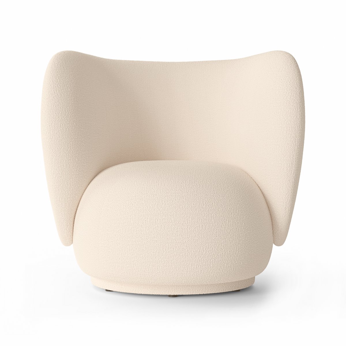 ferm LIVING Rico lounge chair bouclé Wool bouclé off white