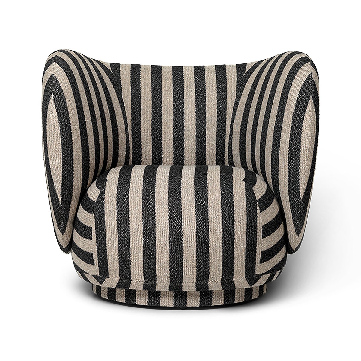 ferm LIVING Rico lounge chair Louisiana sand black