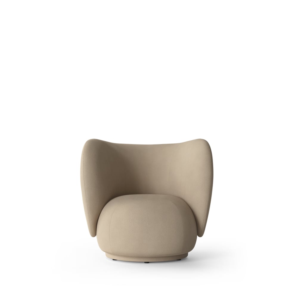 ferm LIVING Rico lounge chair Sand, brushed