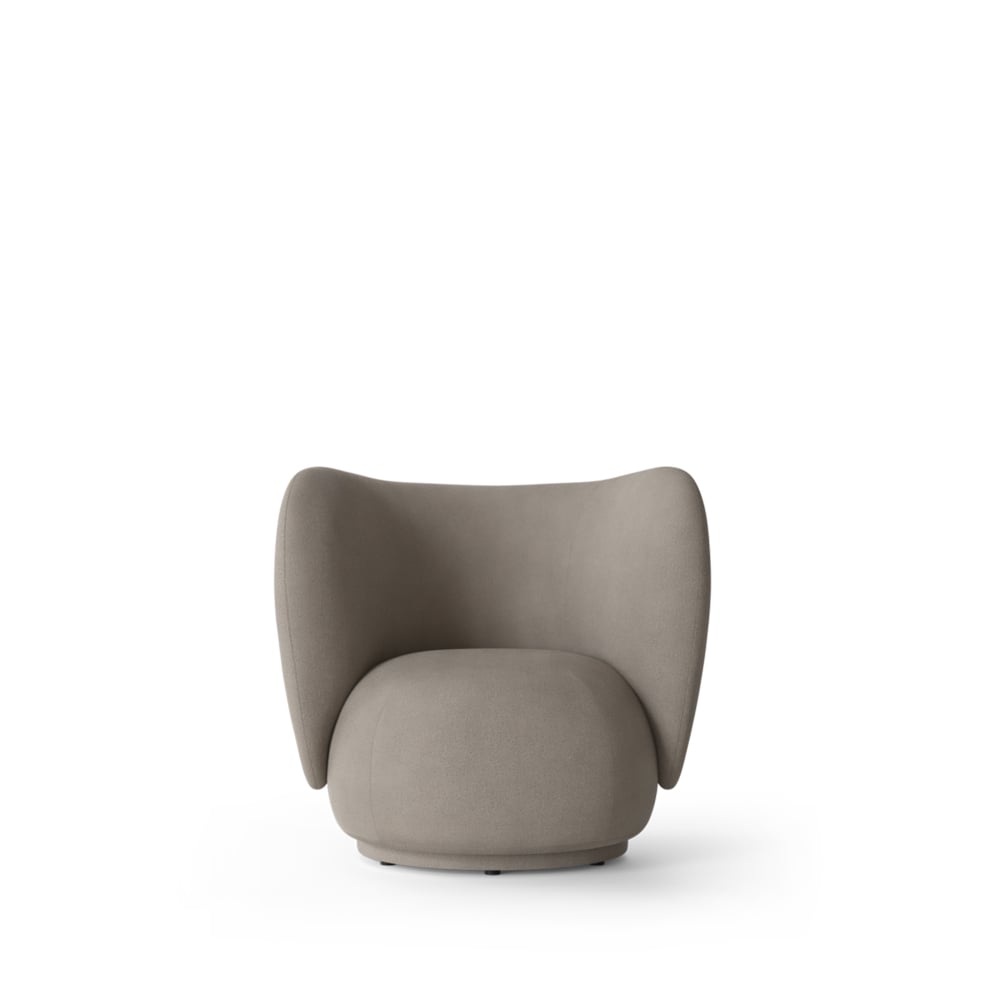 ferm LIVING Rico lounge chair Warm grey, brushed