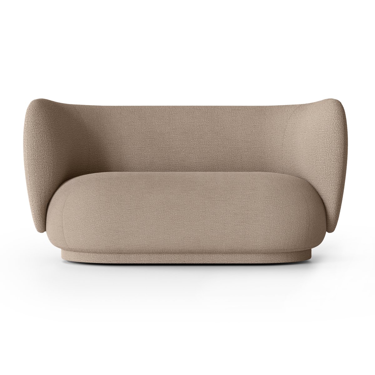 ferm LIVING Rico sofa bouclé 2-seat Bouclé sand