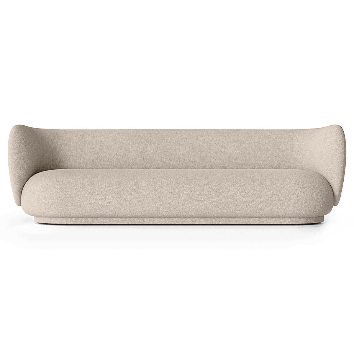 ferm LIVING Rico sofa bouclé 4-seat Wool bouclé natural