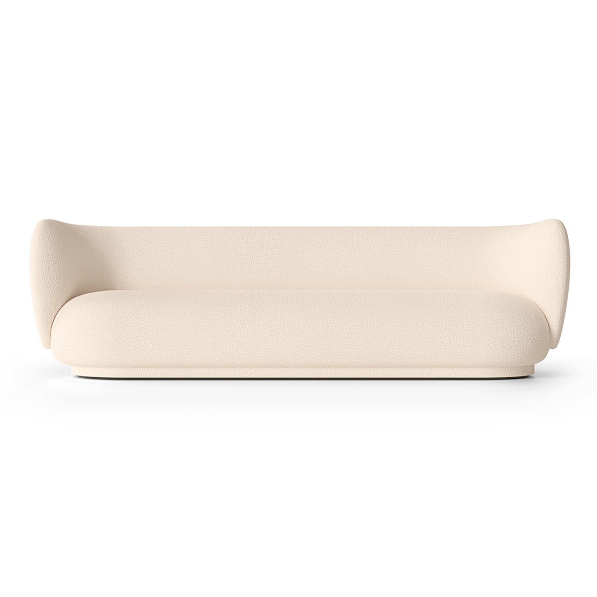 ferm LIVING Rico sofa bouclé 4-seat Wool bouclé off white