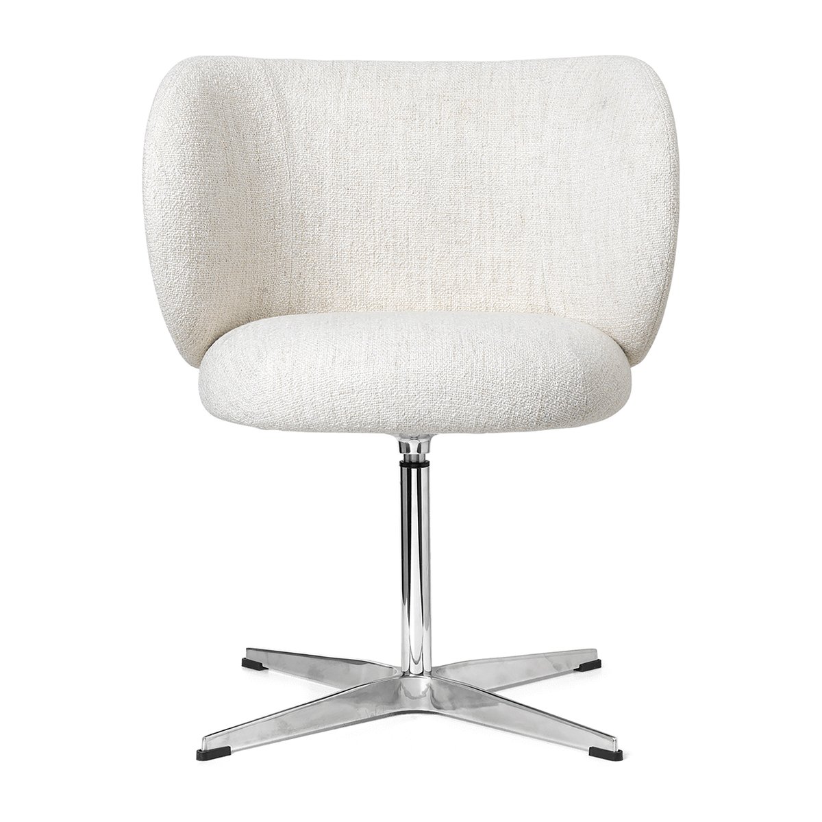 ferm LIVING Rico swivel dining chair - bouclé Off-white