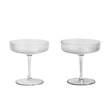 Ripple champagne glass 2-pack - clear - Ferm Living