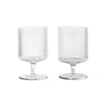 Ripple wine glass 2-pack - clear - Ferm Living