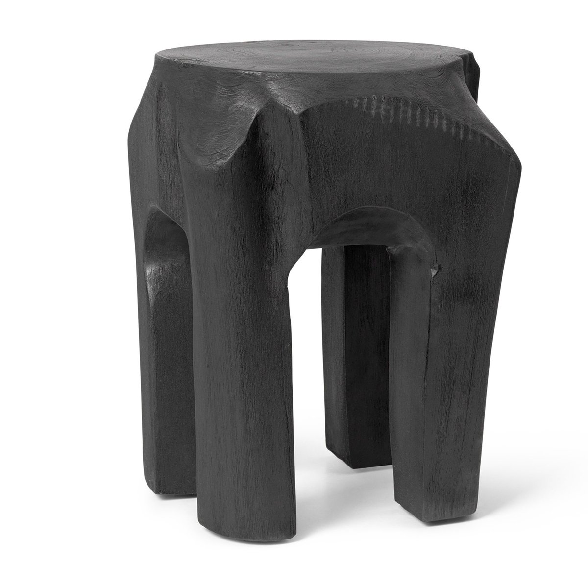 ferm LIVING Root stool Ø30x40 cm Black stained