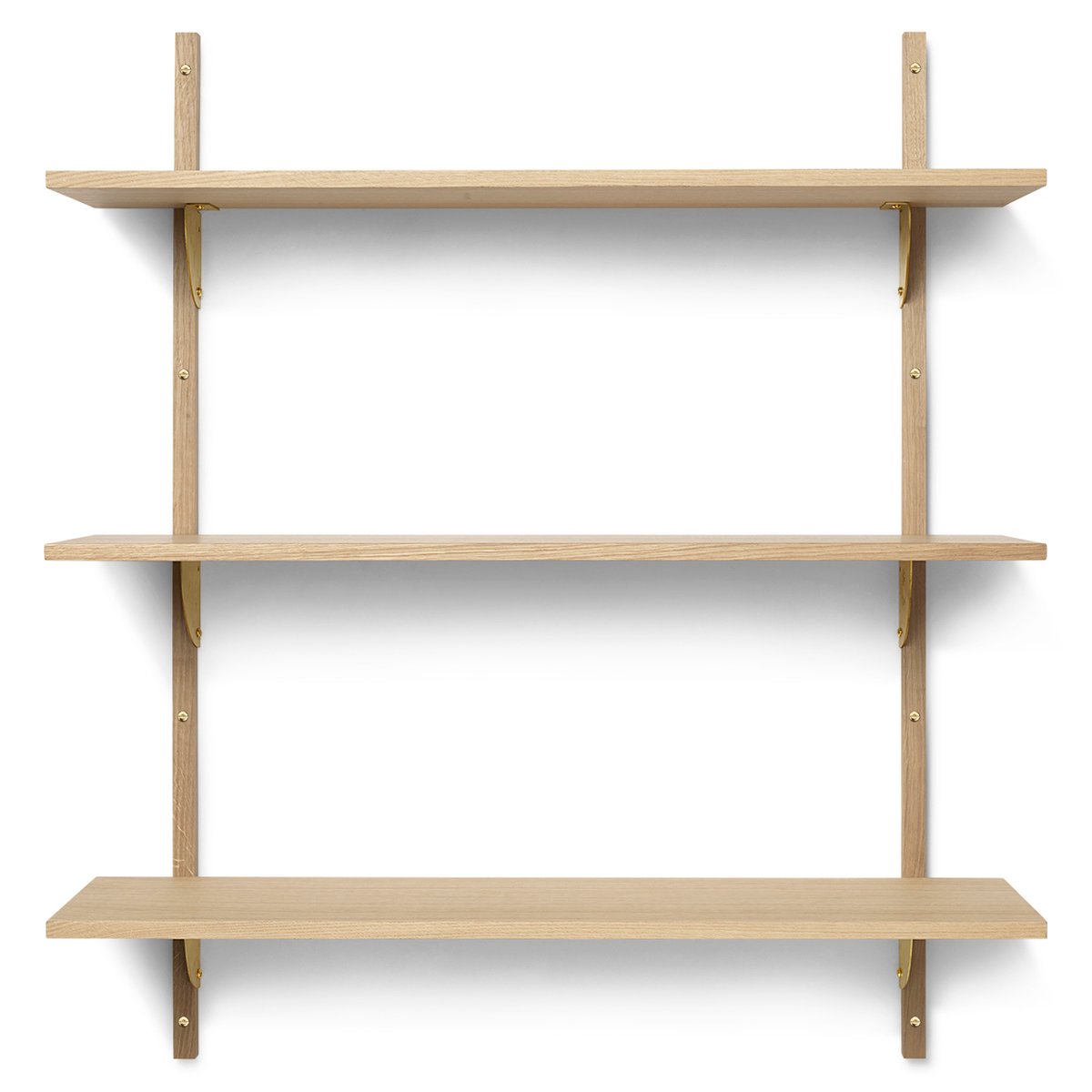 ferm LIVING Sector shelf triple wide Oak-bronze