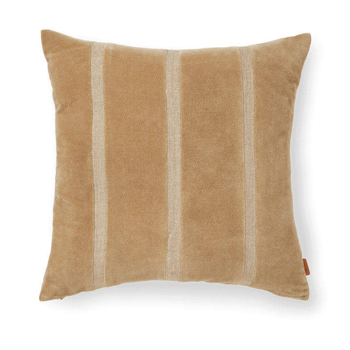 Senti Stripe cushion 50x50 cm - Dark sand-linen - Ferm LIVING