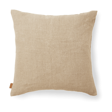 Senti Stripe cushion 50x50 cm - Linen-carob brown - ferm LIVING