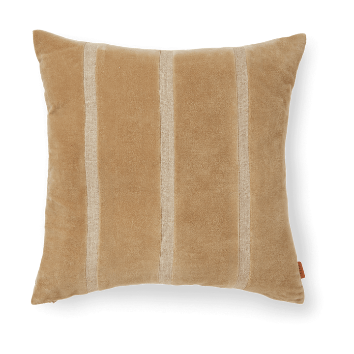 Senti Stripe pillowcase 50x50 cm - Dark sand-linen - Ferm LIVING