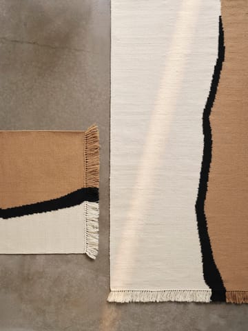 Soil Kelim rug - Dark sand-off white, 170x240 cm - ferm LIVING