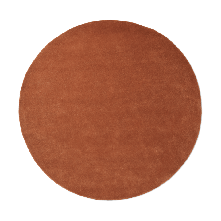 Stille tufted rug round - Red brown, Ø240 cm - ferm LIVING