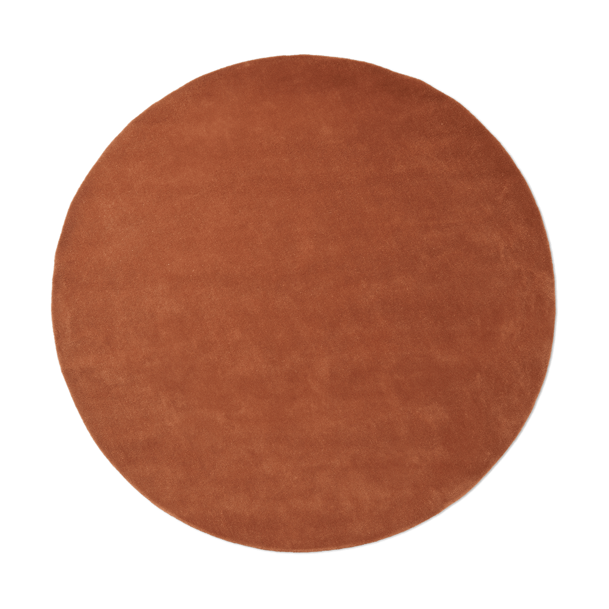 ferm LIVING Stille tufted rug round Red brown, Ø240 cm