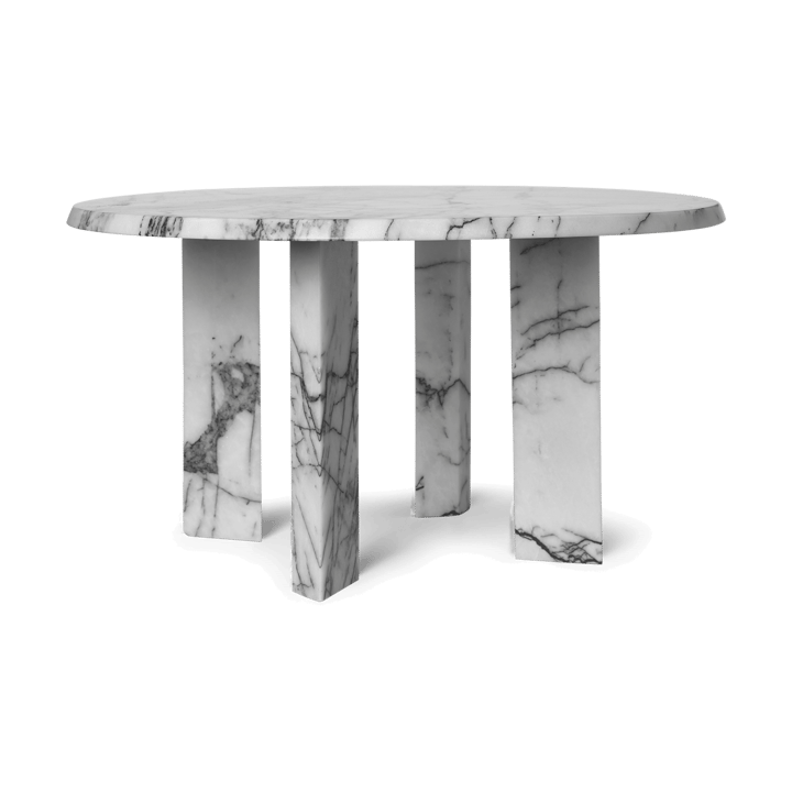 Taula coffee table Ø67x35 cm - White-charcoal - ferm LIVING