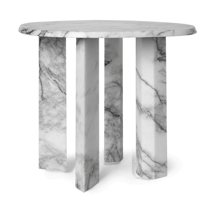 Taula side table Ø54,4x45 cm - White-charcoal - Ferm LIVING