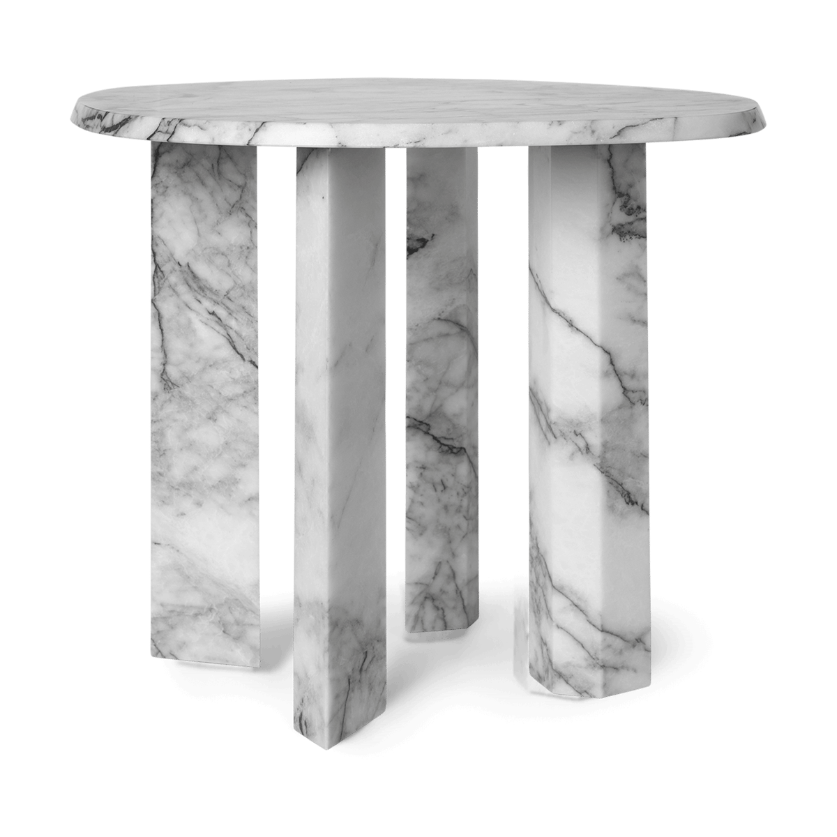 ferm LIVING Taula side table Ø54,4x45 cm White-charcoal