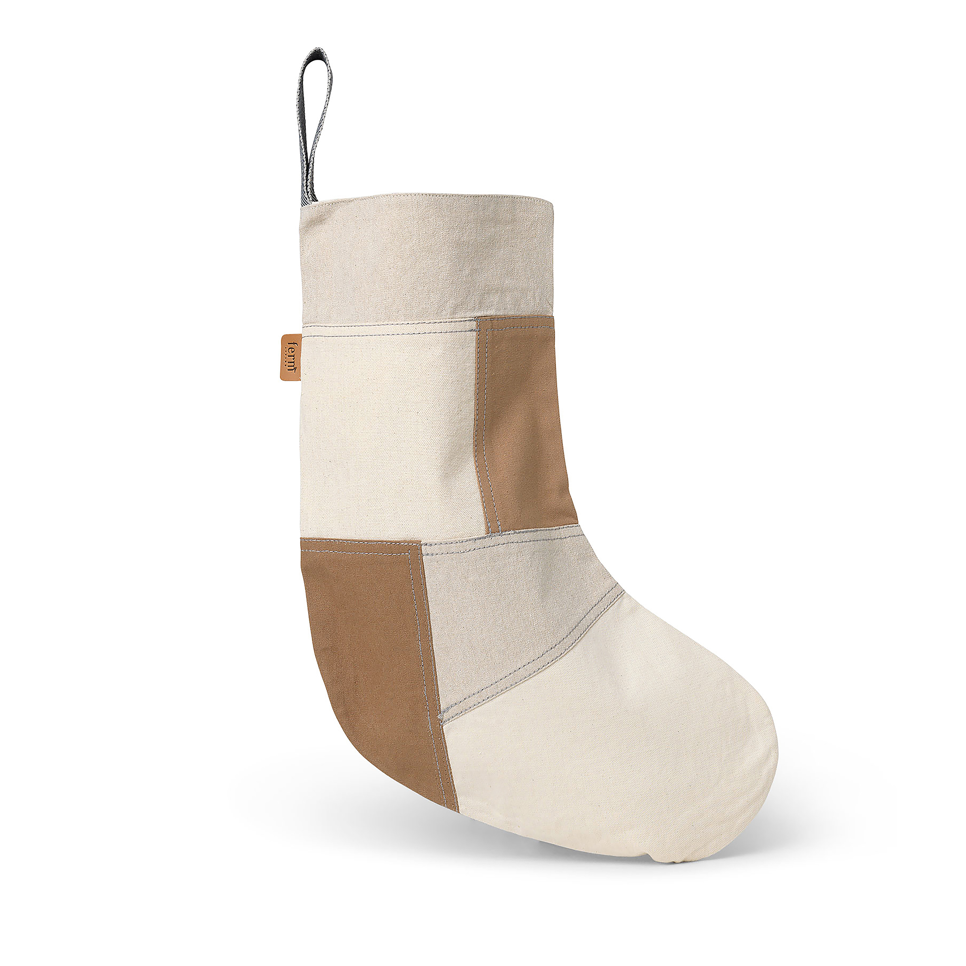 Tonal Christmas stocking 50 cm from Ferm LIVING - NordicNest.com