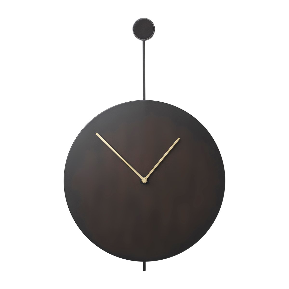 ferm LIVING Trace wall clock Black-brass