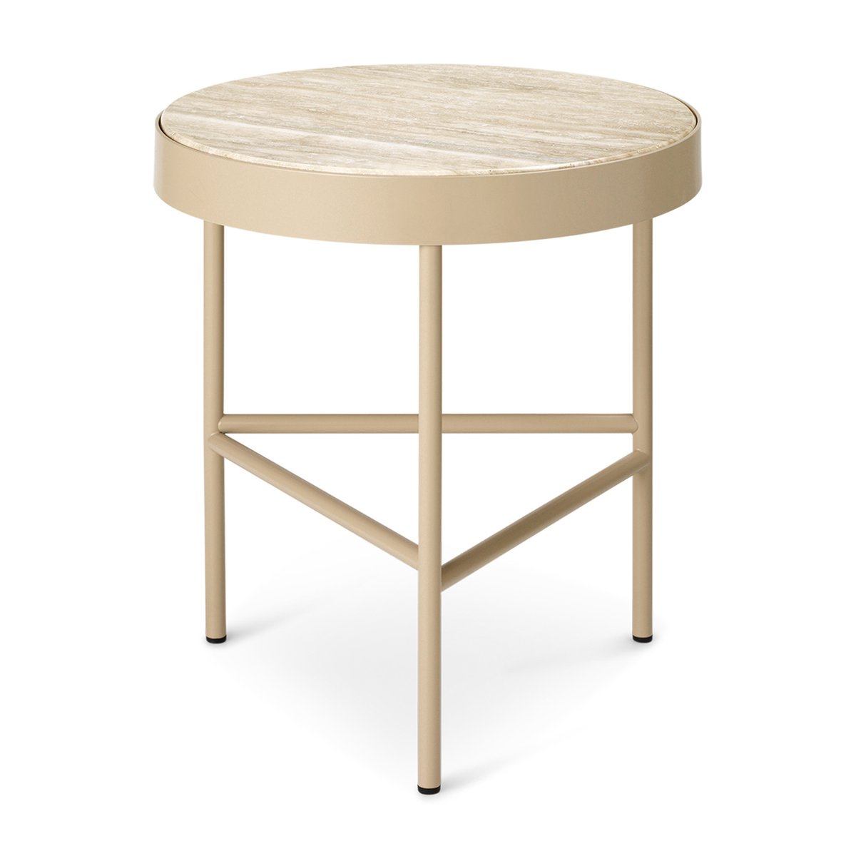 ferm LIVING Travertine coffee table Ø40 cm Cashmere