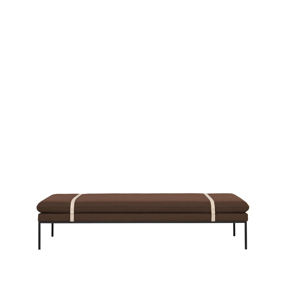 ferm LIVING Turn day bed Fabric fiord by kvadrat rust. black stand