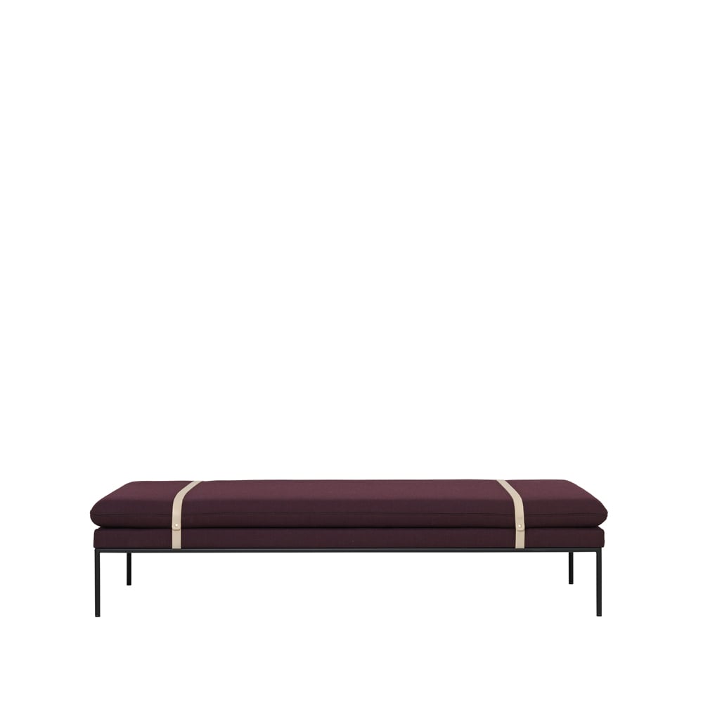 ferm LIVING Turn day bed Fabric fiord by kvadrat tableaux. black stand