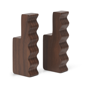 Unda hook 2-pack - Dark Brown - Ferm Living