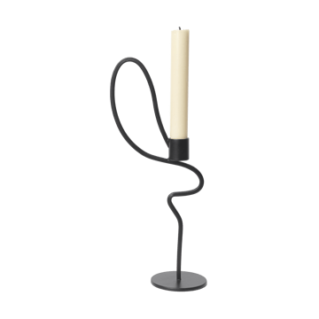 Valse candlestick high - Black - Ferm Living