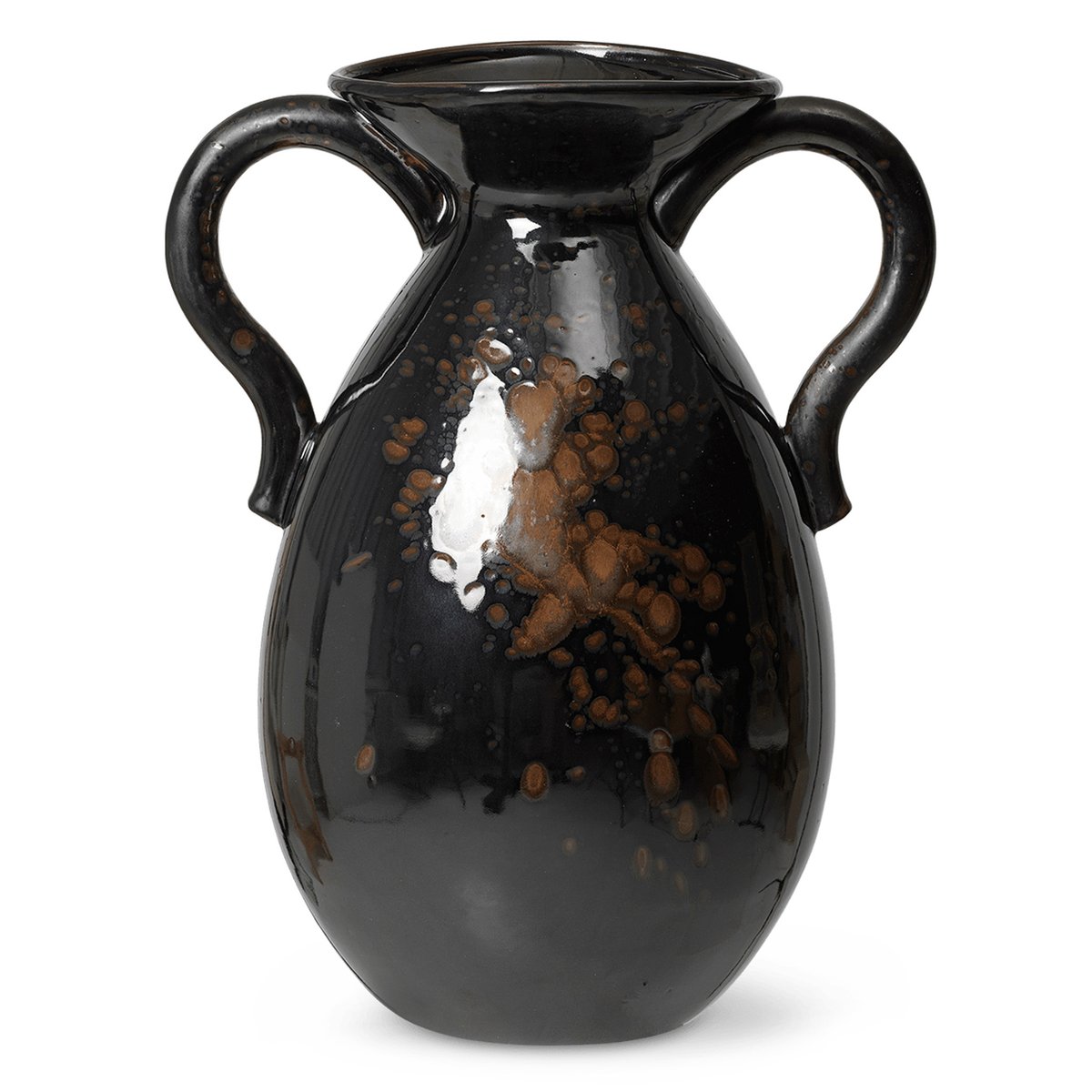 ferm LIVING Verso floor vase 49 cm Black-brown