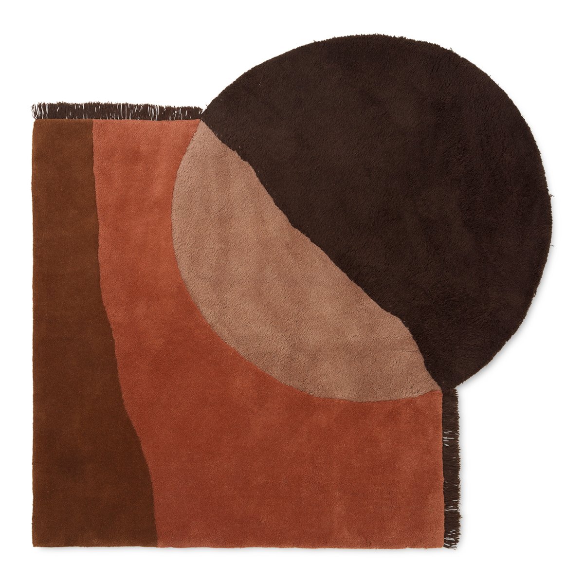 ferm LIVING View rug 140x180 cm Red-brown