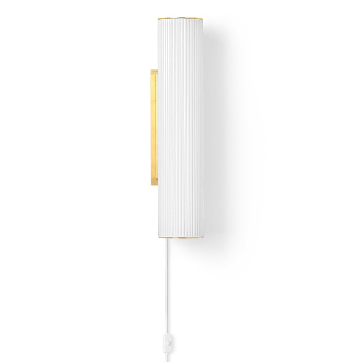 ferm LIVING Vuelta wall lamp 40 cm White-brass