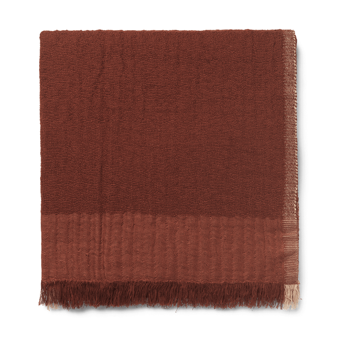 ferm LIVING Weaver throw 120x170 cm Red Brown | Scandinavian Design | Wool blankets & throws | Brown