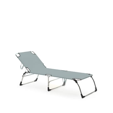 Amigo XXL sun lounger - Fabric sage green-aluminium frame - Fiam