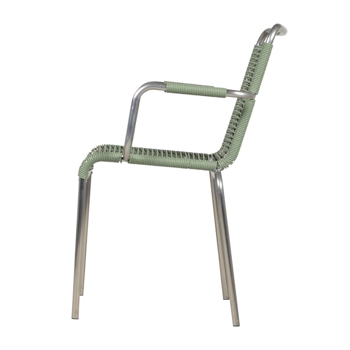 Mya armchair aluminium, Sage green Fiam