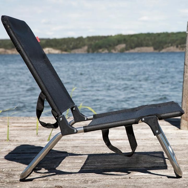 Quick sun lounger, Textaline black-aluminium frame Fiam