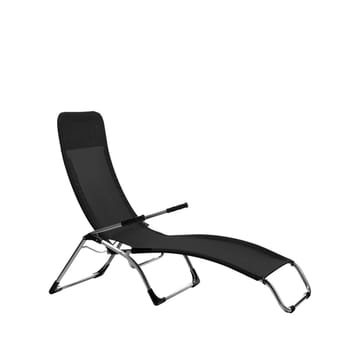 Samba sun lounger - Textaline black-aluminium stand - Fiam