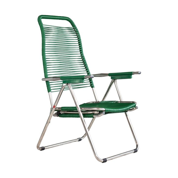 Spaghetti sun lounger with footrest, Green Fiam