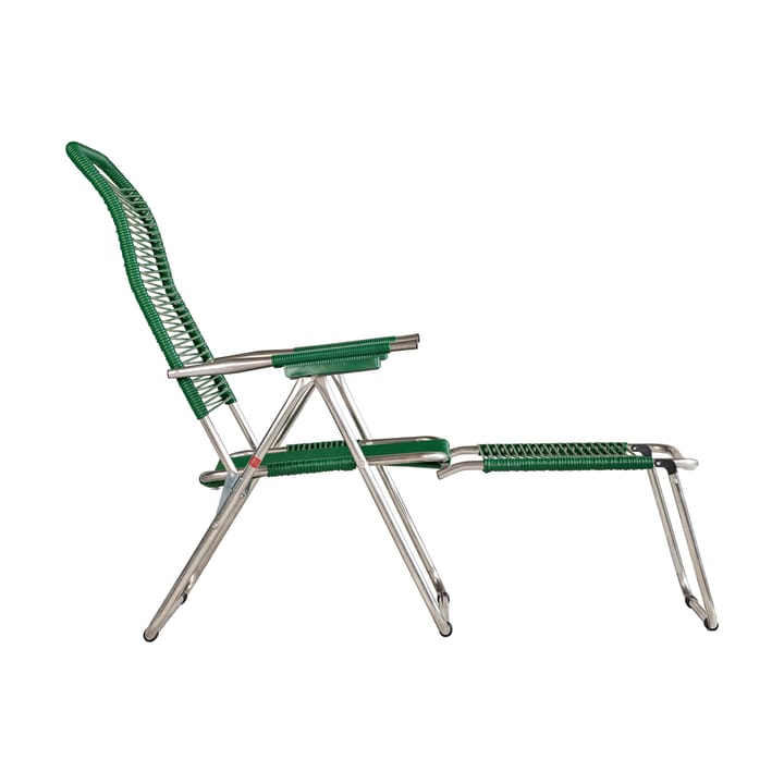 Spaghetti sun lounger with footrest - Green - Fiam