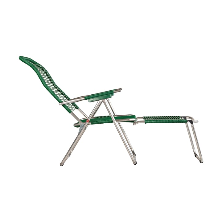 Spaghetti sun lounger with footrest, Green Fiam