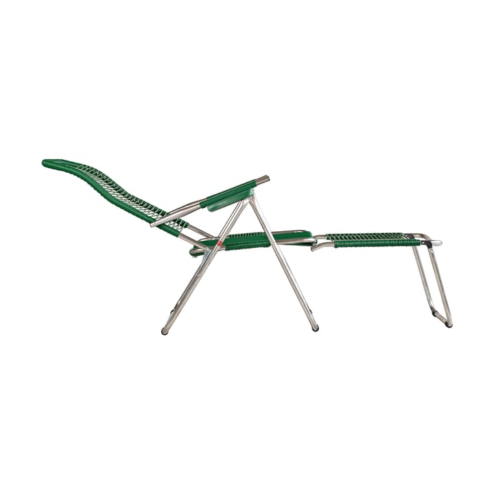 Spaghetti sun lounger with footrest, Green Fiam