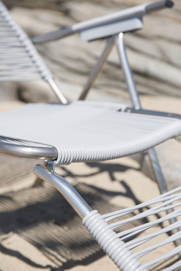 Spaghetti sun lounger with footrest, Grey Fiam