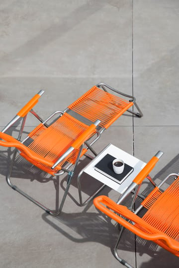 Spaghetti sun lounger with footrest - Orange - Fiam