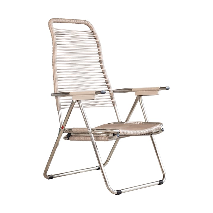 Spaghetti sun lounger with footrest, Taupe Fiam