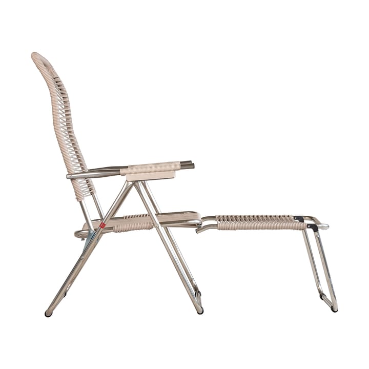 Spaghetti sun lounger with footrest, Taupe Fiam