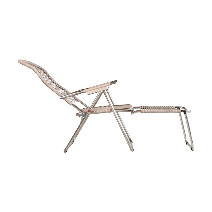 Spaghetti sun lounger with footrest, Taupe Fiam